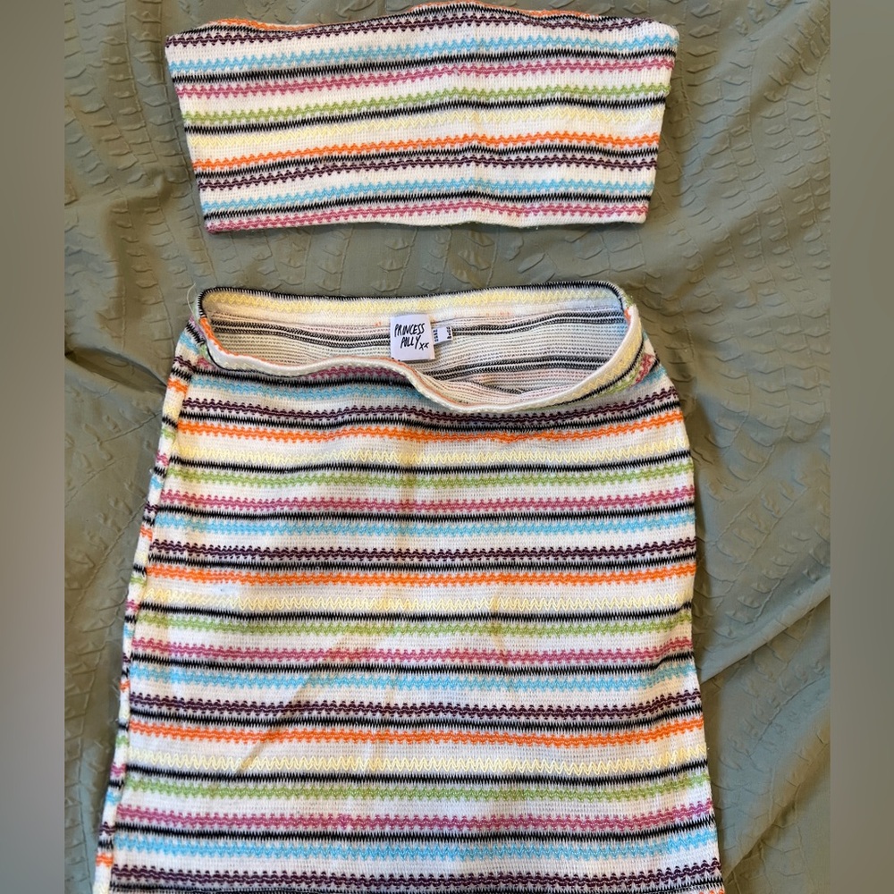 Princess Polly skirt and crop top set. Worn once